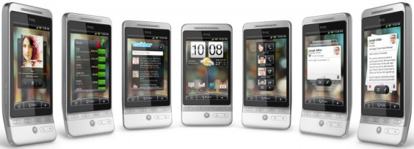 android Here you can see all the services running on the homescreen of the HTC Hero