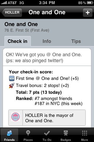 photo Checking in always rewards you with points, and you may just become Mayor