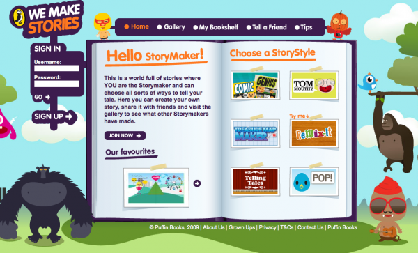 We Make Stories homepage We Make Stories homepage
