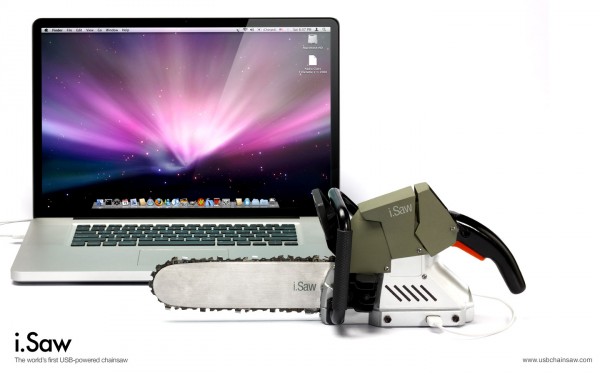 iSaw: the USB-powered chainsaw ‘measuring no larger than the size of a regular computer keyboard’