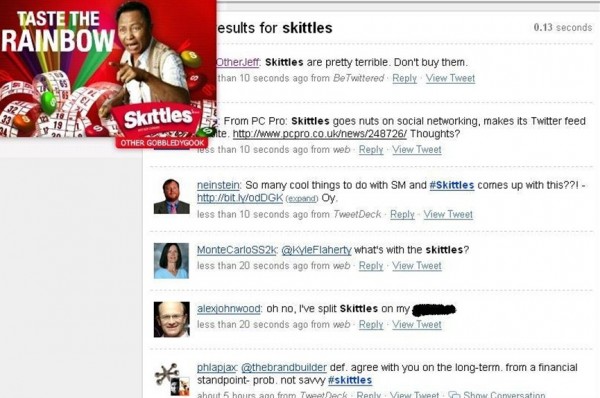 skittles Skittles' Twitter Homepage Experiment