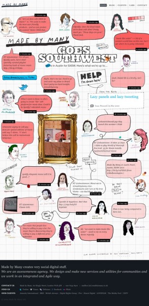 The specially created Made by Many at SXSW Twitter site