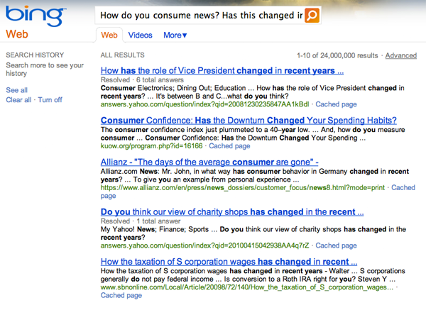 Bing Results